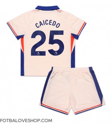 Chelsea Moises Caicedo #25 Dětské Venkovní Dres 2024-25 Krátký Rukáv (+ trenýrky)